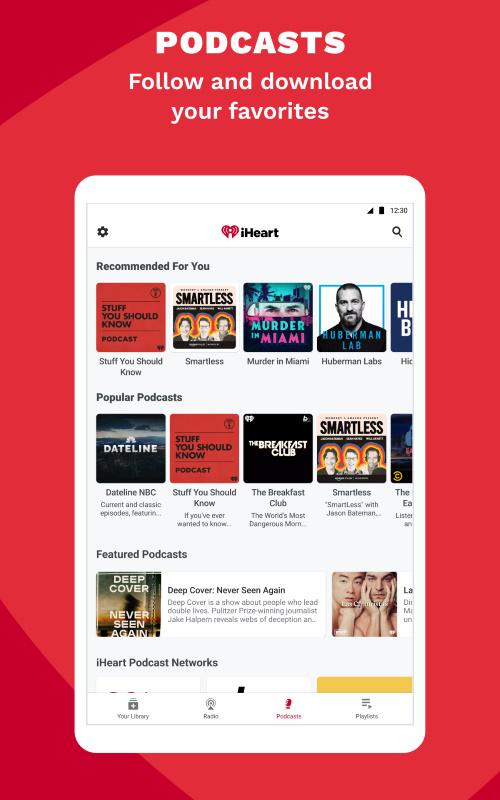 iHeartRadio App Interface