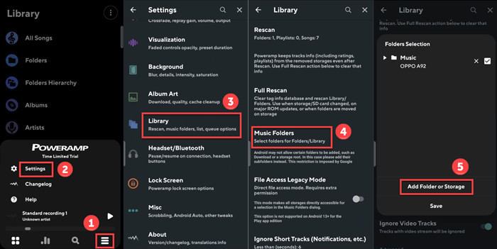 Import Downloaded Spotify Music to Poweramp