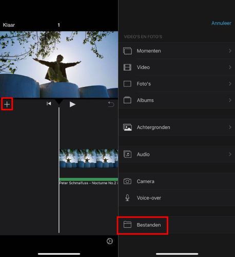 Spotify-muziek toevoegen aan video in iMovie