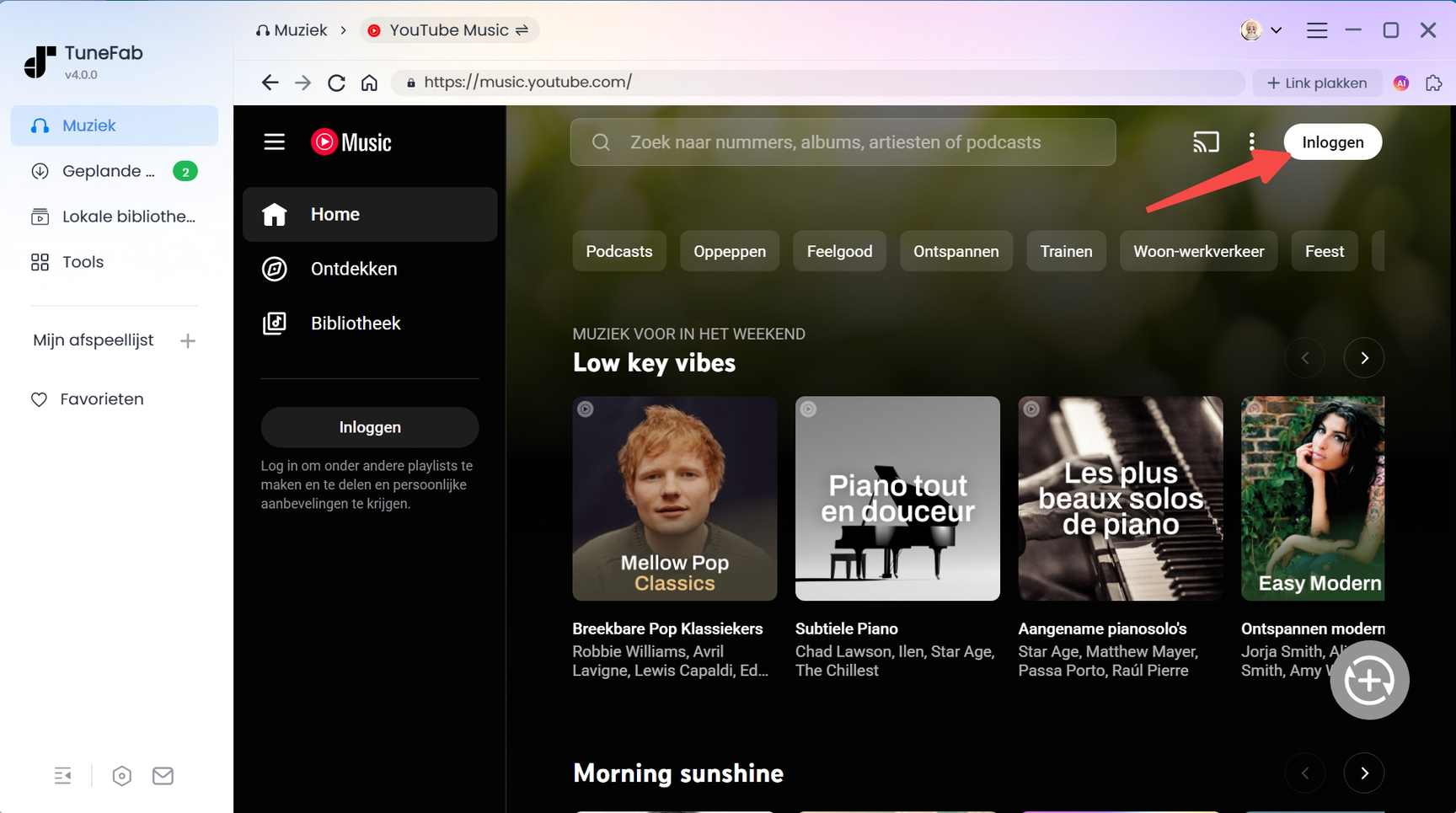 Bereid TuneFab YouTube Music Converter voor