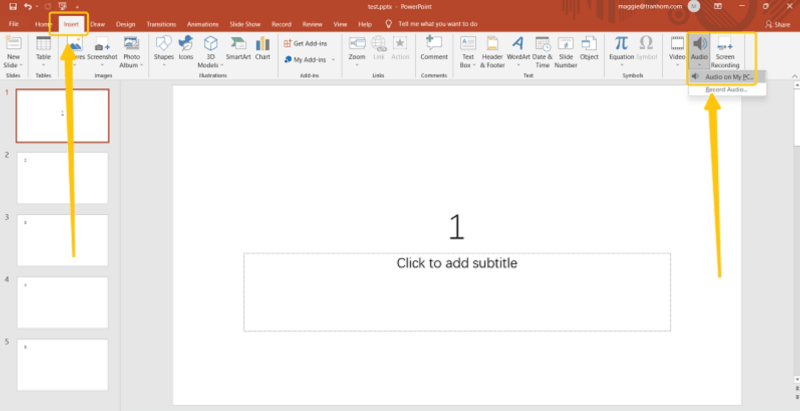 Insert Downloaded Spotify Songs to PowerPoint