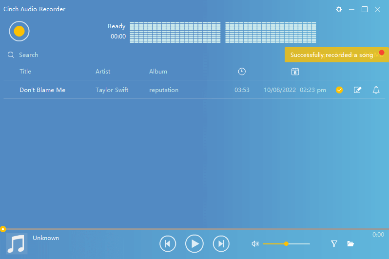 Registra Spotify in MP3 con Cinch