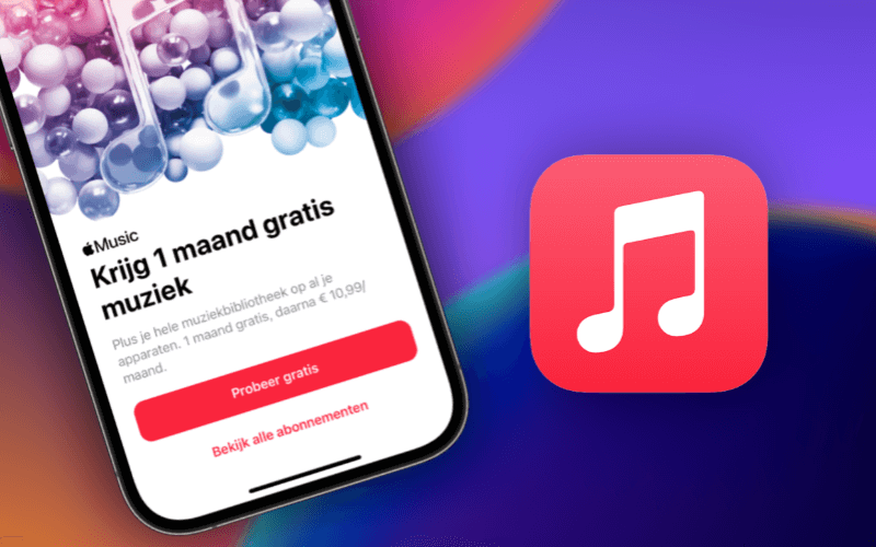 Meld je aan voor 1 maand gratis Apple Music