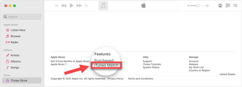 Lauch iTunes Match