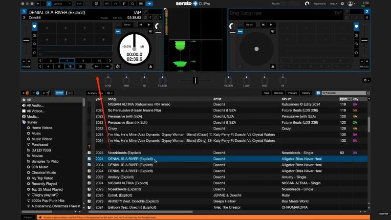 Load Track into the Deck