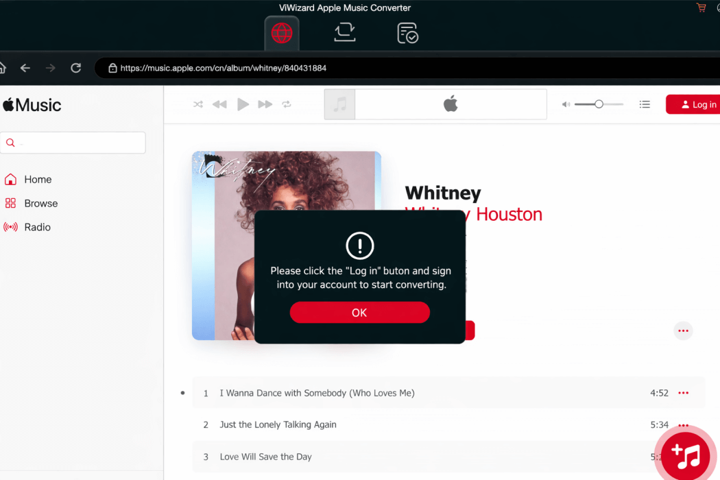 Login Needed When Adding Apple Music