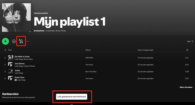 Maak samenwerkende Spotify playlists