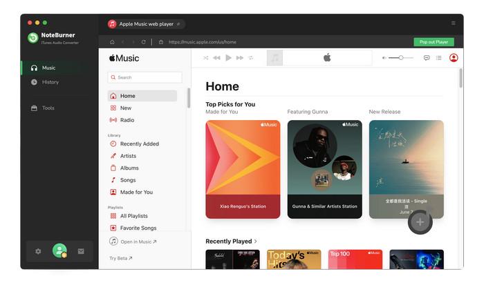 NoteBurner iTunes Audio Converter