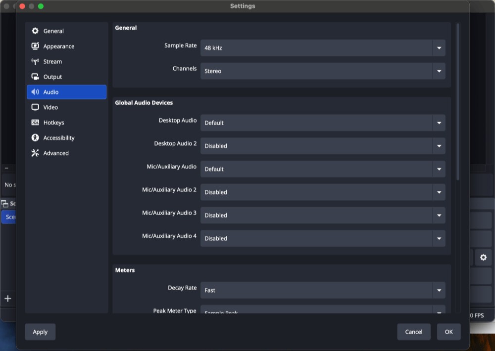 Setup Recording Settings on OBS