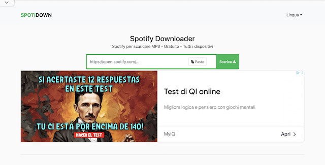 Pagina Principale SpotiDown