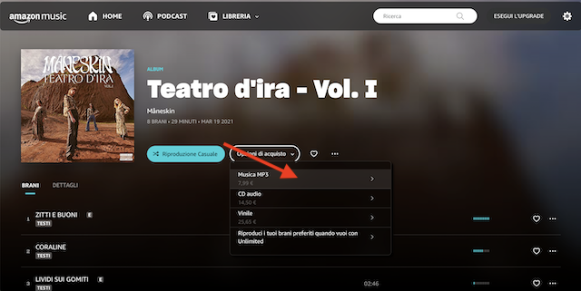 Processo Di Acquisto Album