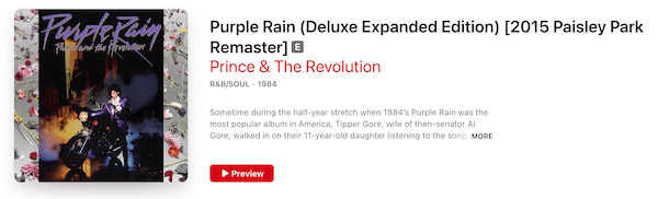 Purple Rain by Prince & the Revolution