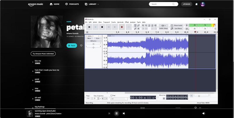 Rip Amazon Music for free with Audacity