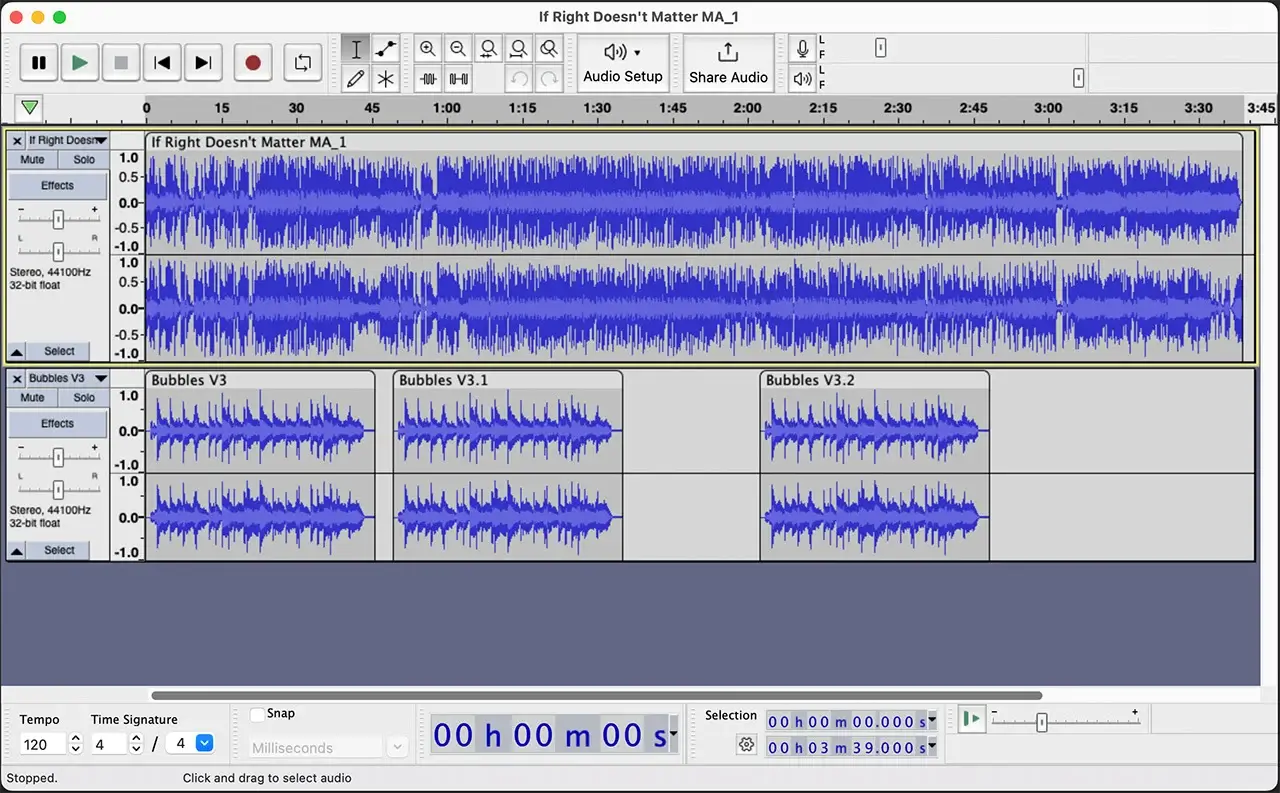 Registra Brani YouTube Audacity
