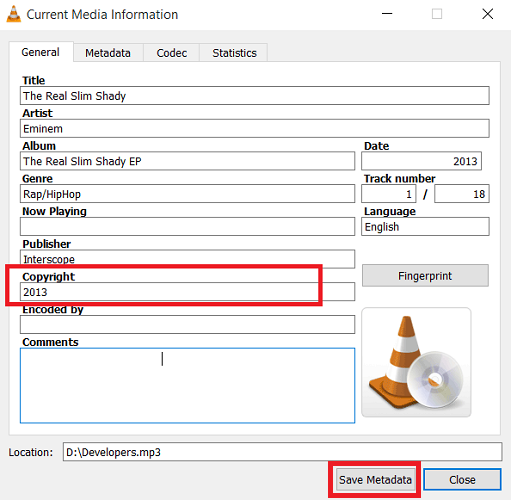 Strip Copyright from MP3 Songs Using VLC Media Player
