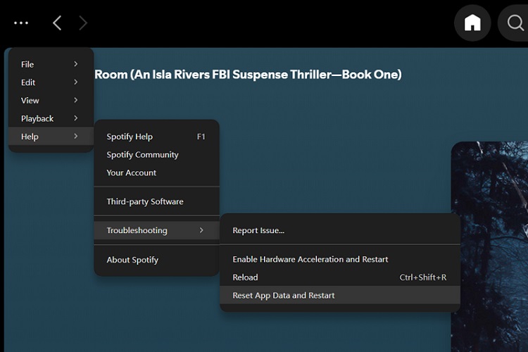 Reset Spotify to Default Settings