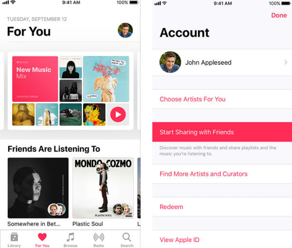 Tap Your Profile to Share with Your Friends