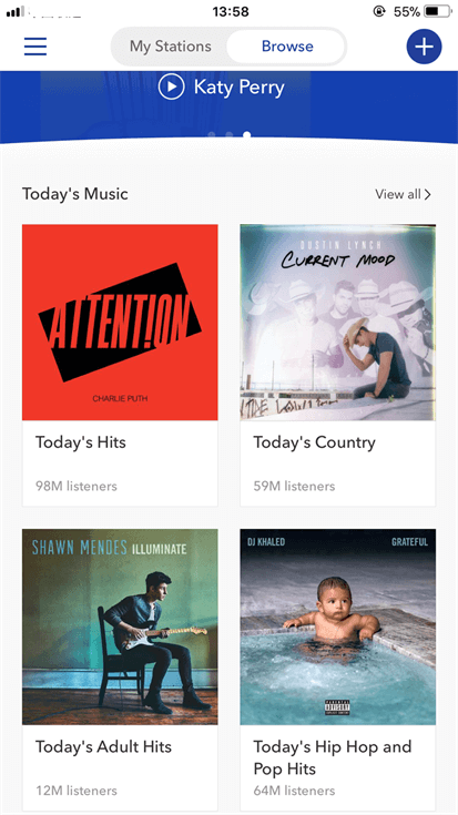 Today’s Music in Pandorar