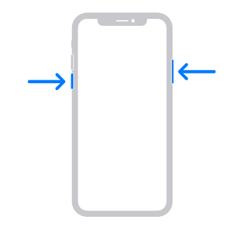 Restart iPhone X or Later