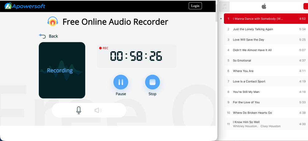 Testing Ripping Apple Music via Apowersoft Online