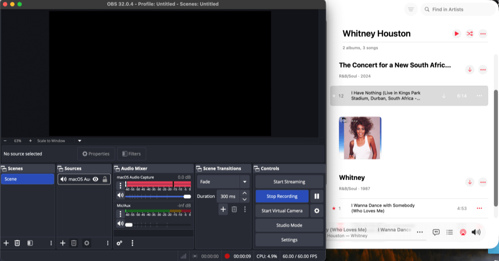 Recording Apple Music via OBS