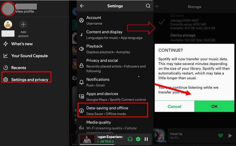 Save Spotify Downloads to SD Card
