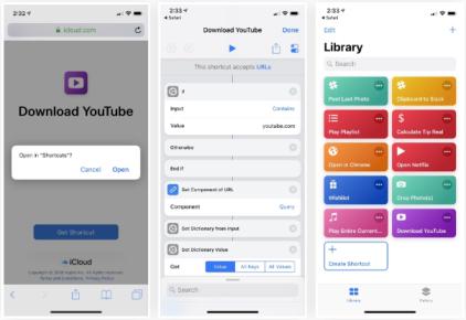 Scaricare Da YouTube Con Shortcuts iPhone