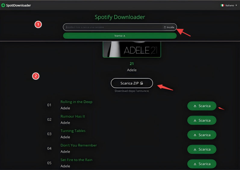 Scarica gli Album di Spotify con Spotidownloader