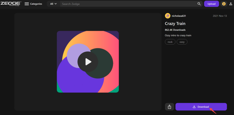 Scarica Suonerie Gratis da Zedge