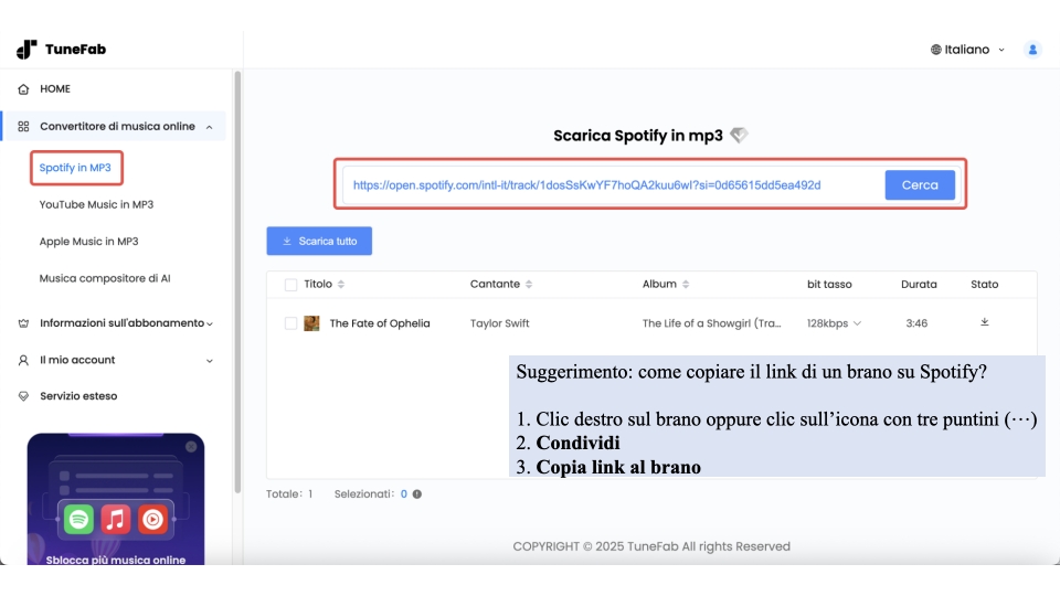 Pagina TuneFab YouTube Music Converter Online