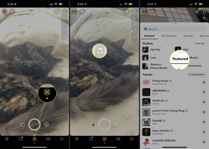 Search for Music on Snapchat