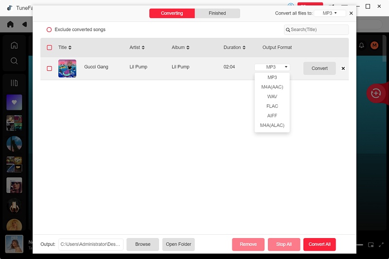 Select Output Format