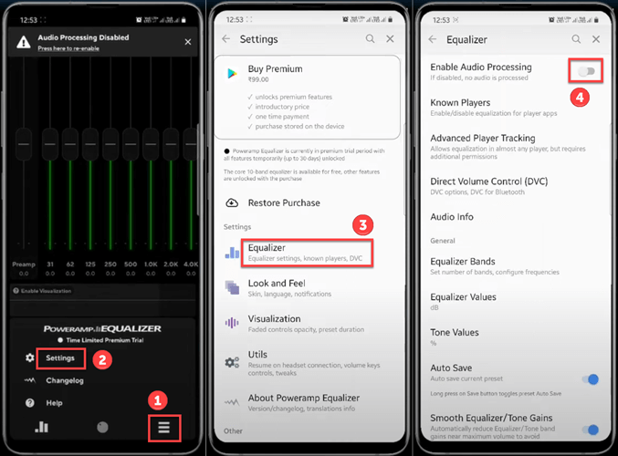 Enable Processing Function