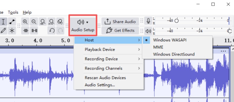 Set Up Audio Host