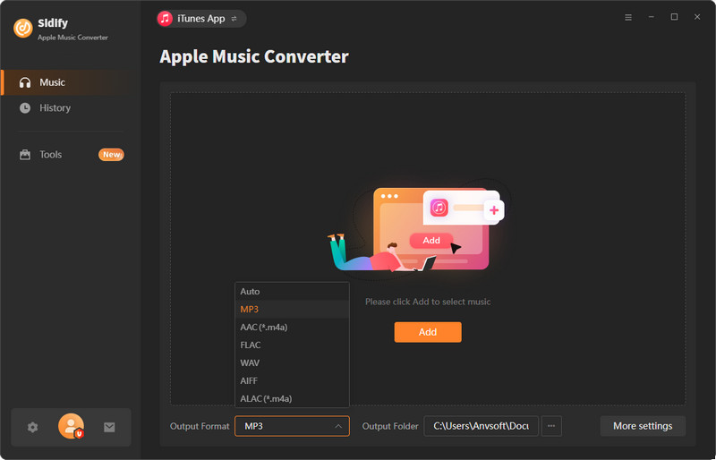 Sidify Apple Music Converter startpagina