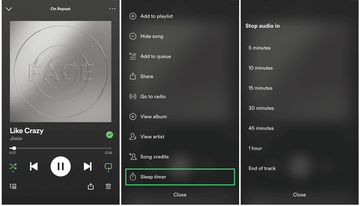 Set Sleep Timer for Spotify Songs