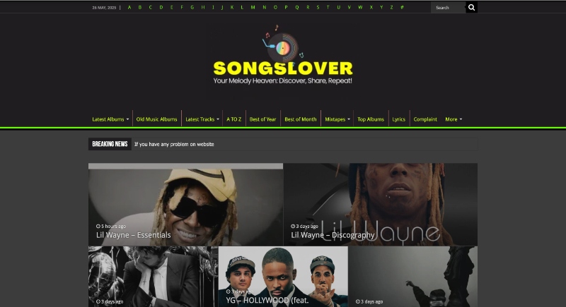 SongsLover.me Interface