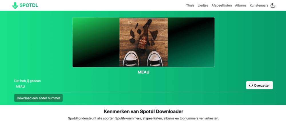 Spotify naar MP3 converteren met Spotdl Downloader