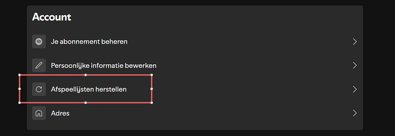 Verwijderde Spotify-afspeellijsten herstellen