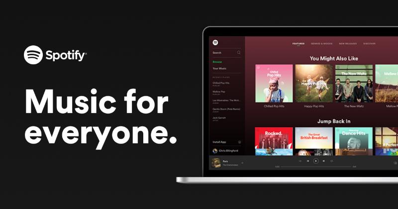 Spotify Logo and Web Player Interface