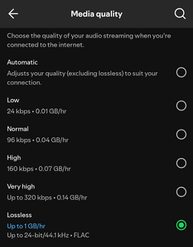 Enable Spotify Lossless FLAC Audio on Mobile