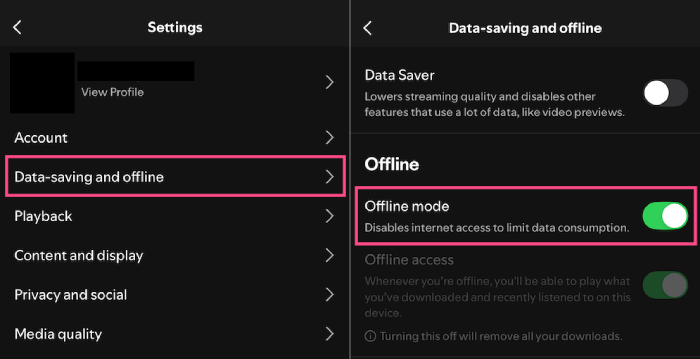Turn Off Spotify Offline Mode on Mobile