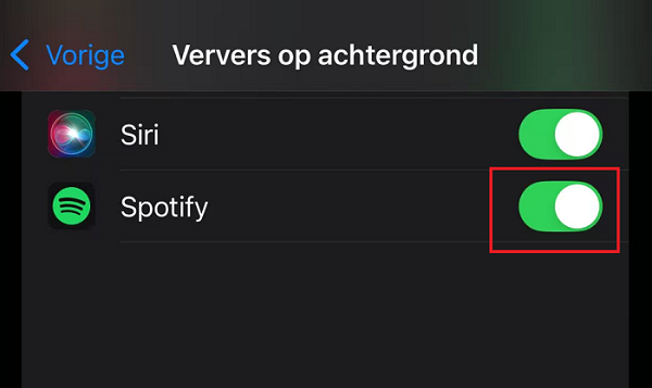 Spotify op de achtergrond draaien iPhone