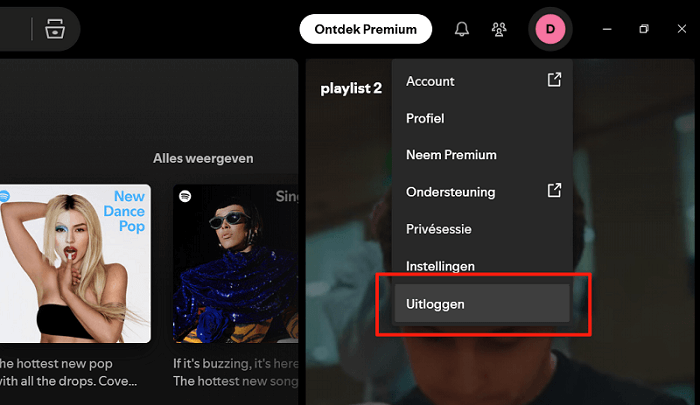 Spotify op pc uitloggen