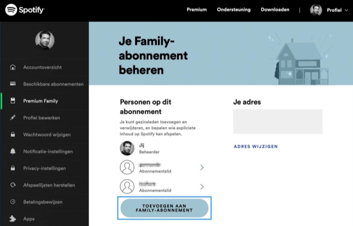 Word lid van het Spotify Family
