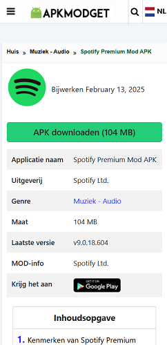 Spotify Premium MOD APK downloaden