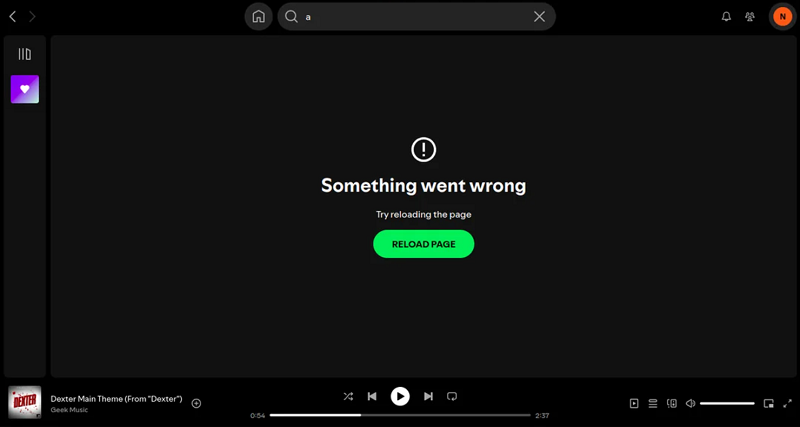 Spotify Search Not Working