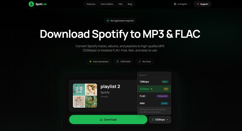 Convert Spotify to FLAC for Free Online