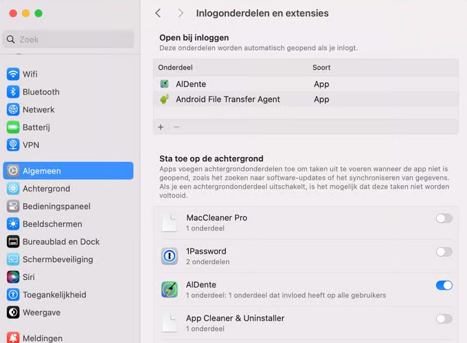 Sta toe op de achtergrond Mac