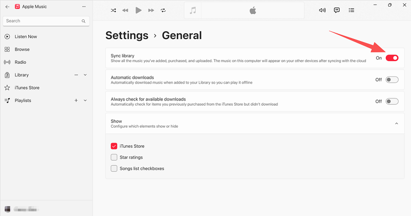 Sync Apple Music Library on Windows
